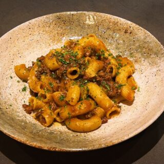 ラムのラグー・ボロネーゼ ラム好きのお客様が多いので、 その…