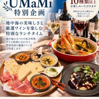 11月29日、UMaMiでワイン会を開催します。 10種類以上のワイン…